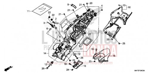 GARDE-BOUE ARRIERE CBR1000S1J de 2018